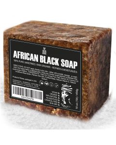 Raw African Black Soap Bar - For All Skin Types - Face, Body, Hair Soap Bulk Bars